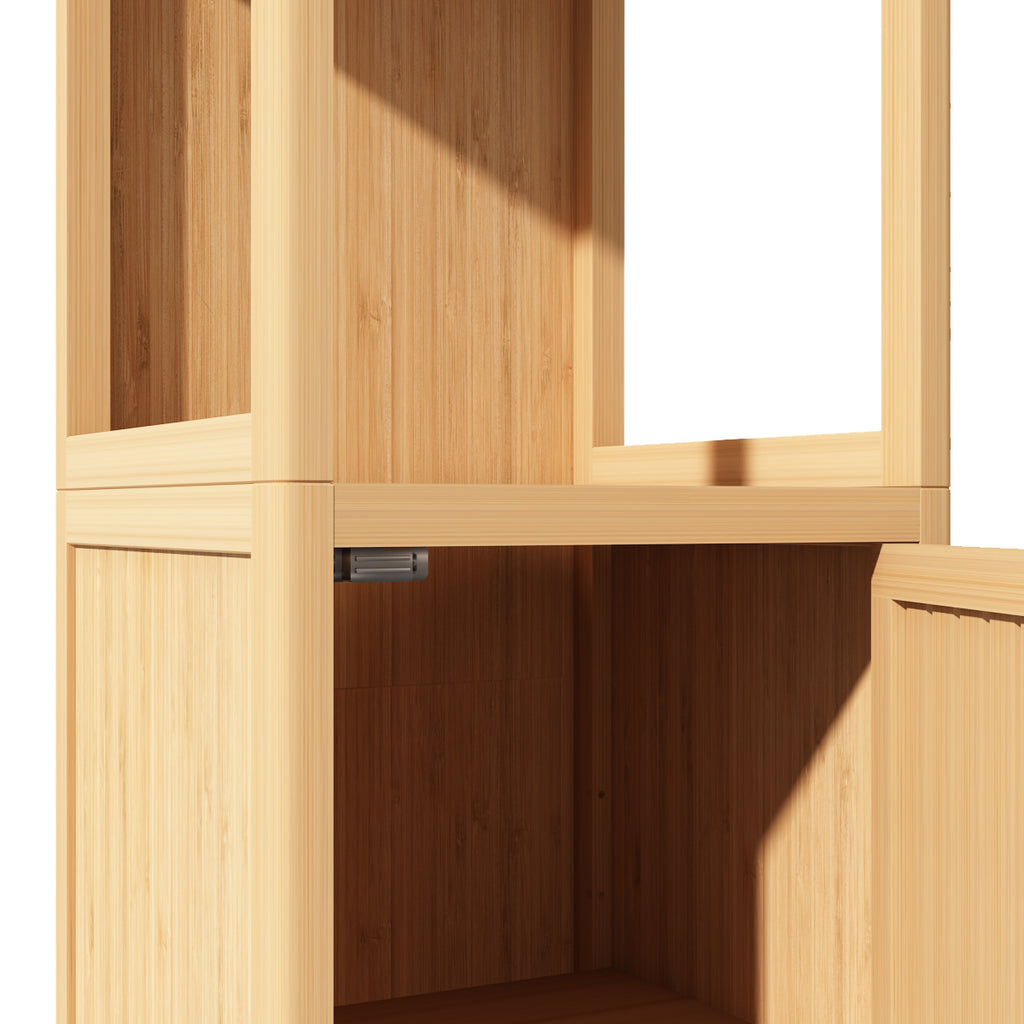 Large capacity multifunctional bamboo storage cabinet furniture for bathroom and living room - Grand Goldman Shop