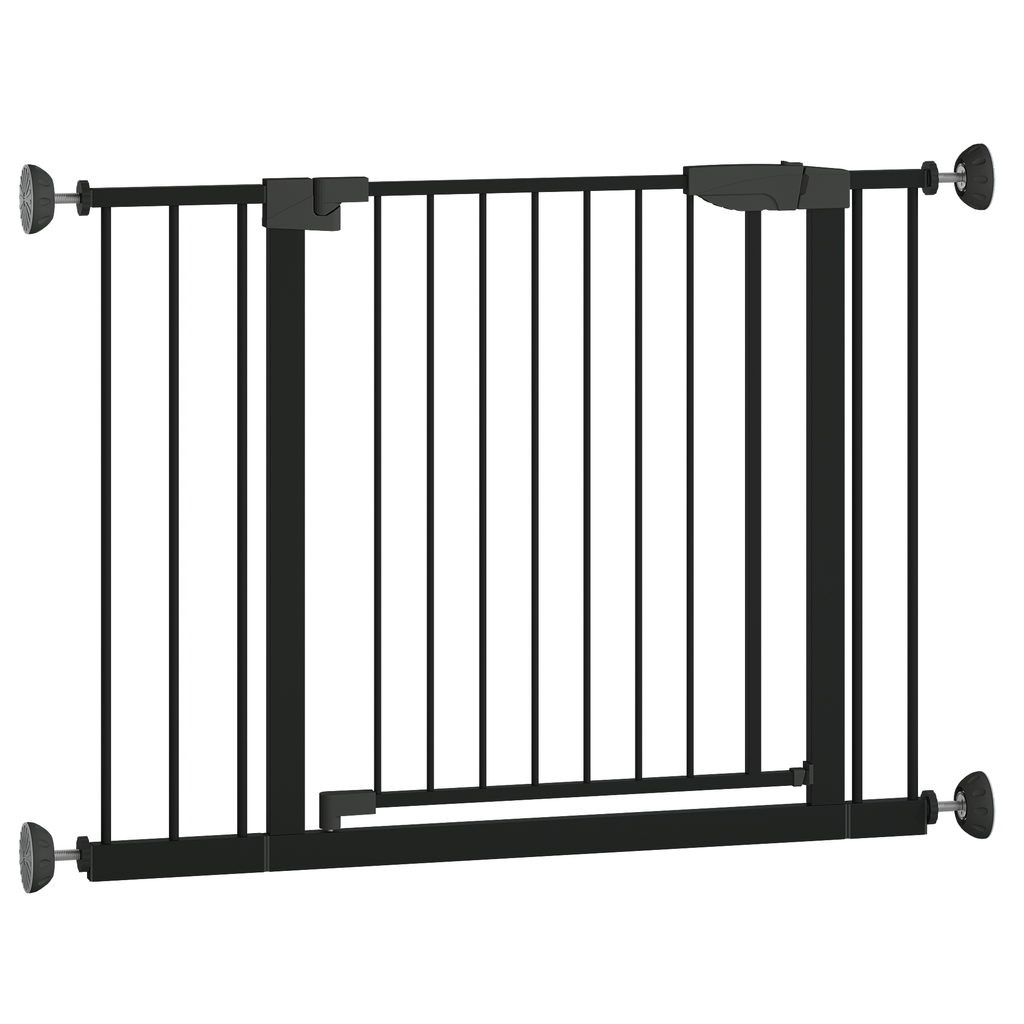 29.5-45.3' Wide Baby Gate with wall protector for Stairs, Dog Gate Indoor for Doorways, No Drilling Pressure Mounted Pet Gate