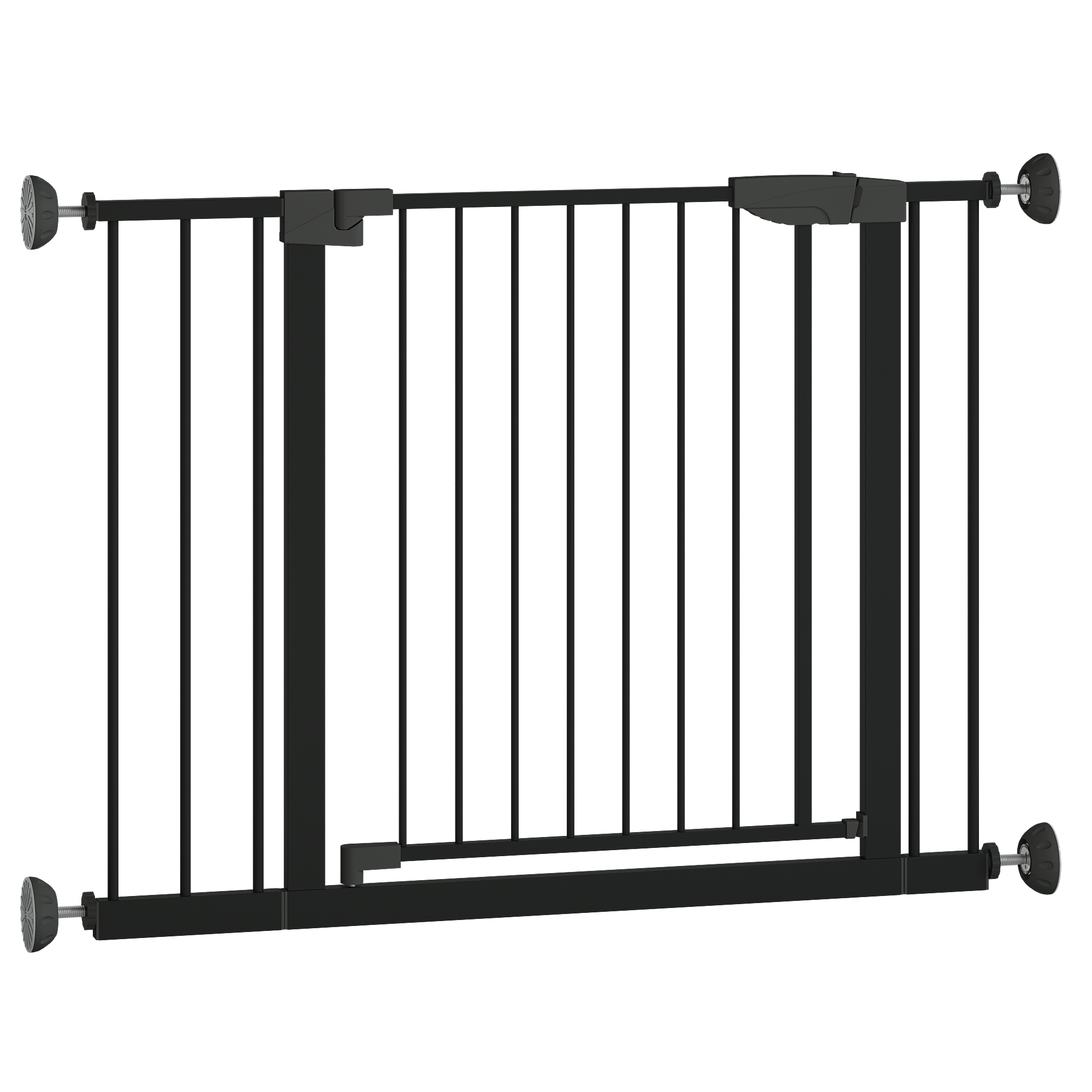 29.5-45.3' Wide Baby Gate with wall protector for Stairs, Dog Gate Indoor for Doorways, No Drilling Pressure Mounted Pet Gate