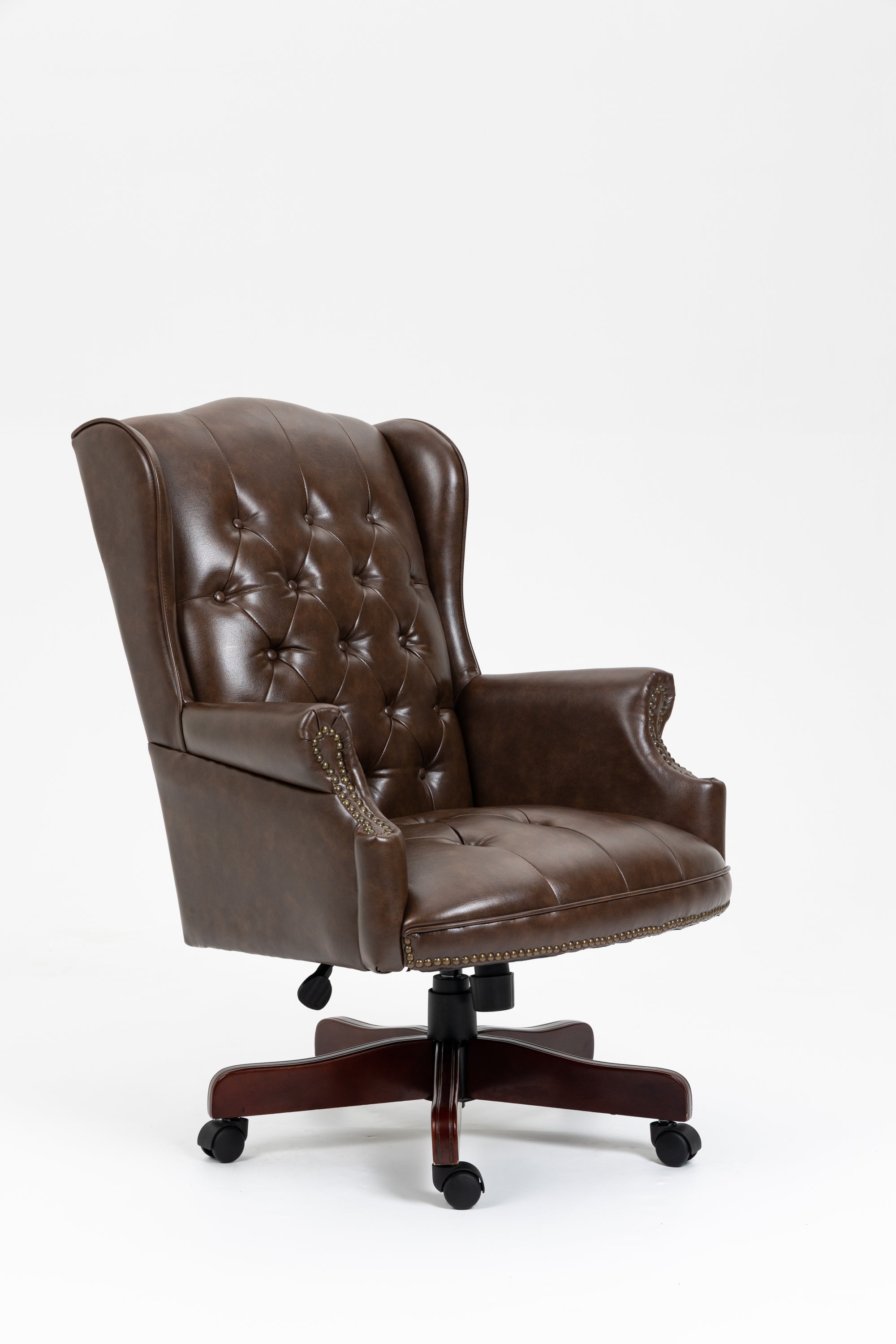Executive Office Chair - High Back Reclining Comfortable Desk Chair - Ergonomic Design - Thick Padded Seat and Backrest - PU 