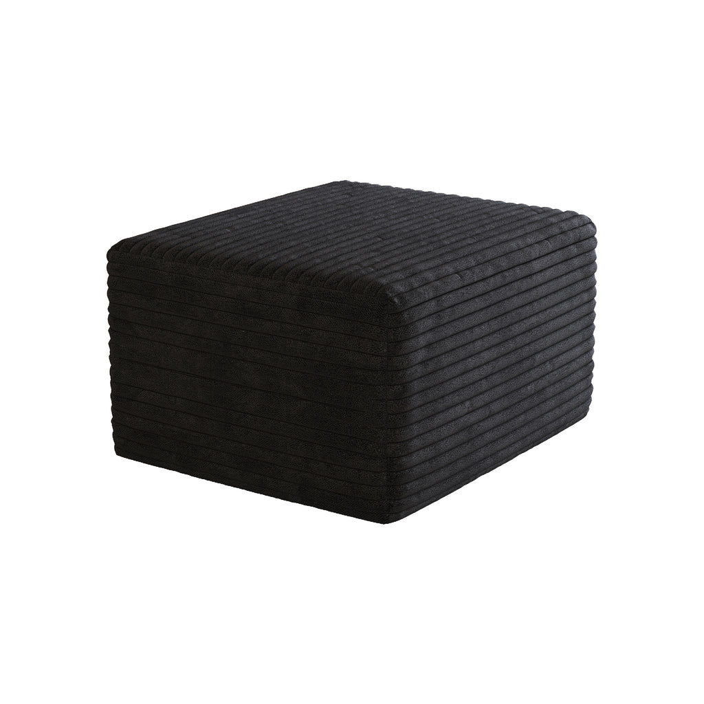 Sofa ottoman ,No Assembly Required,Black(Plush Corduroy Fabric) - Grand Goldman Shop