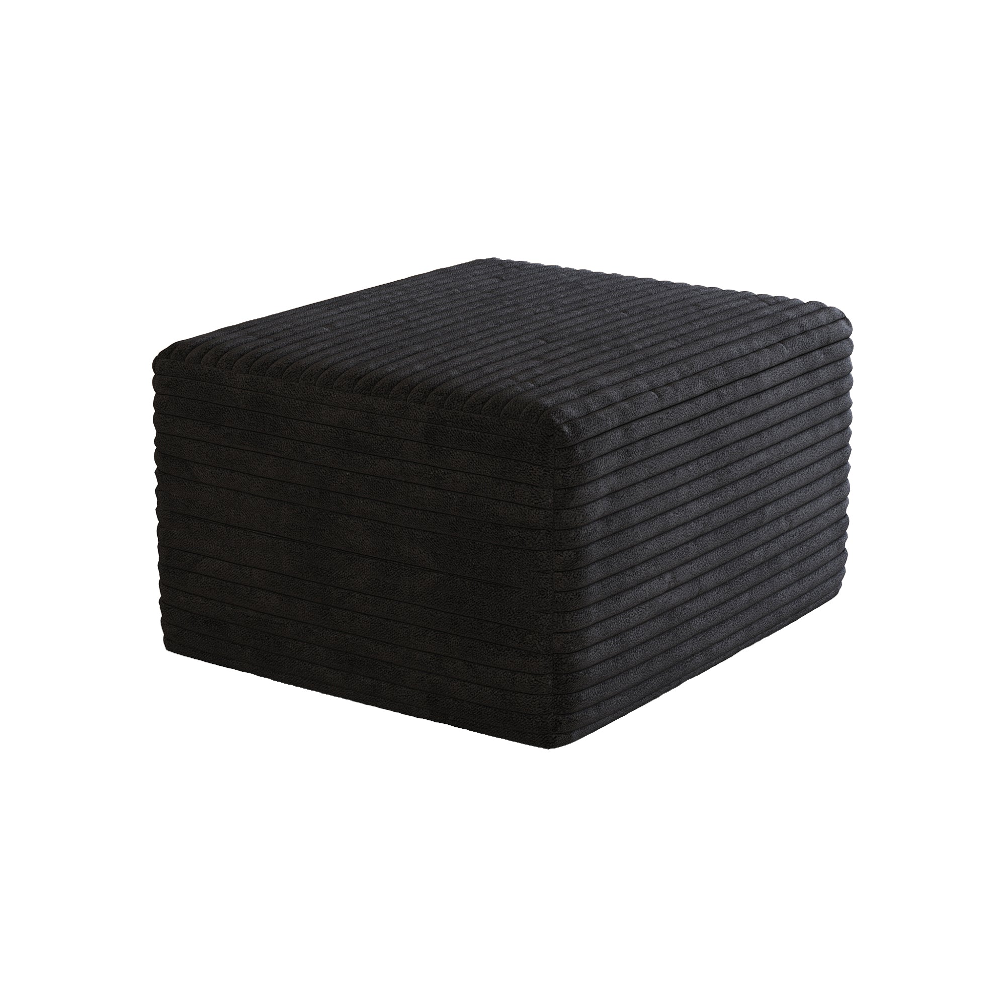 Sofa ottoman ,No Assembly Required,Black(Plush Corduroy Fabric) - Grand Goldman Shop