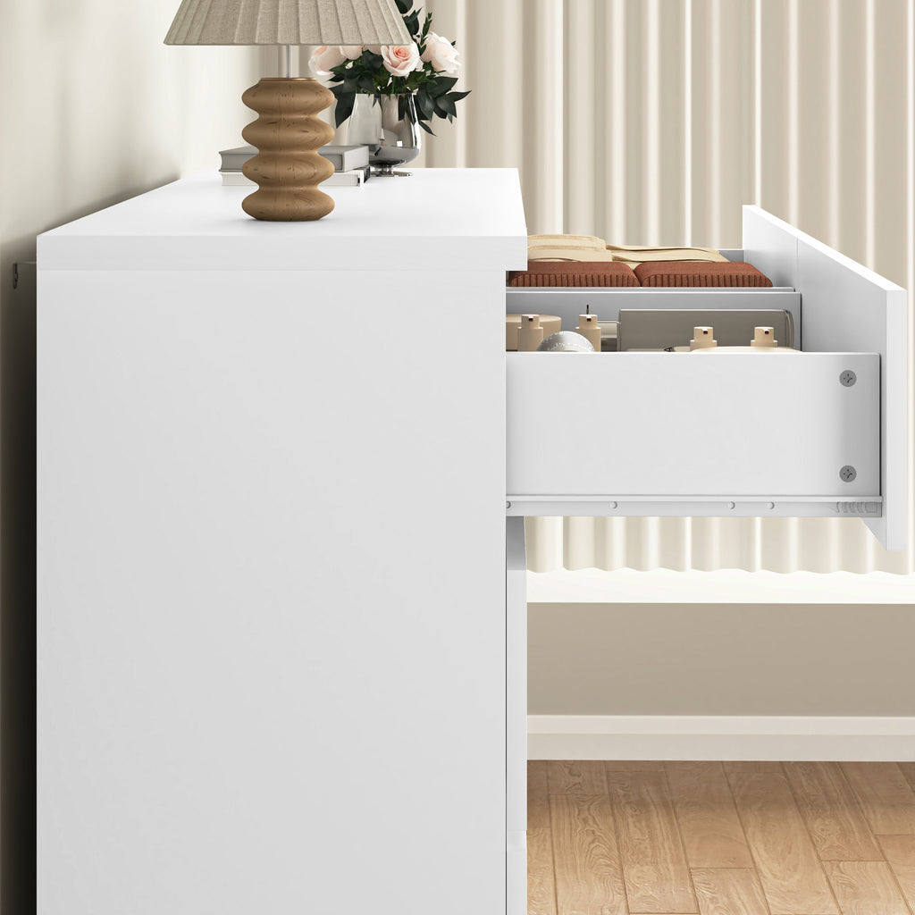 8 Drawers Dresser for Bedroom, Wood Bedroom Dresser Modern Drawer Chest, 8 Chest of Drawer, Tall Dresser for Closet, Dressers Organizer for Living Room, Closet, White - Grand Goldman Shop