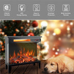24 inch three sided glass electric fireplace with feet - Grand Goldman Shop
