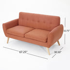 67.25' Button Tufted Loveseat - Grand Goldman Shop
