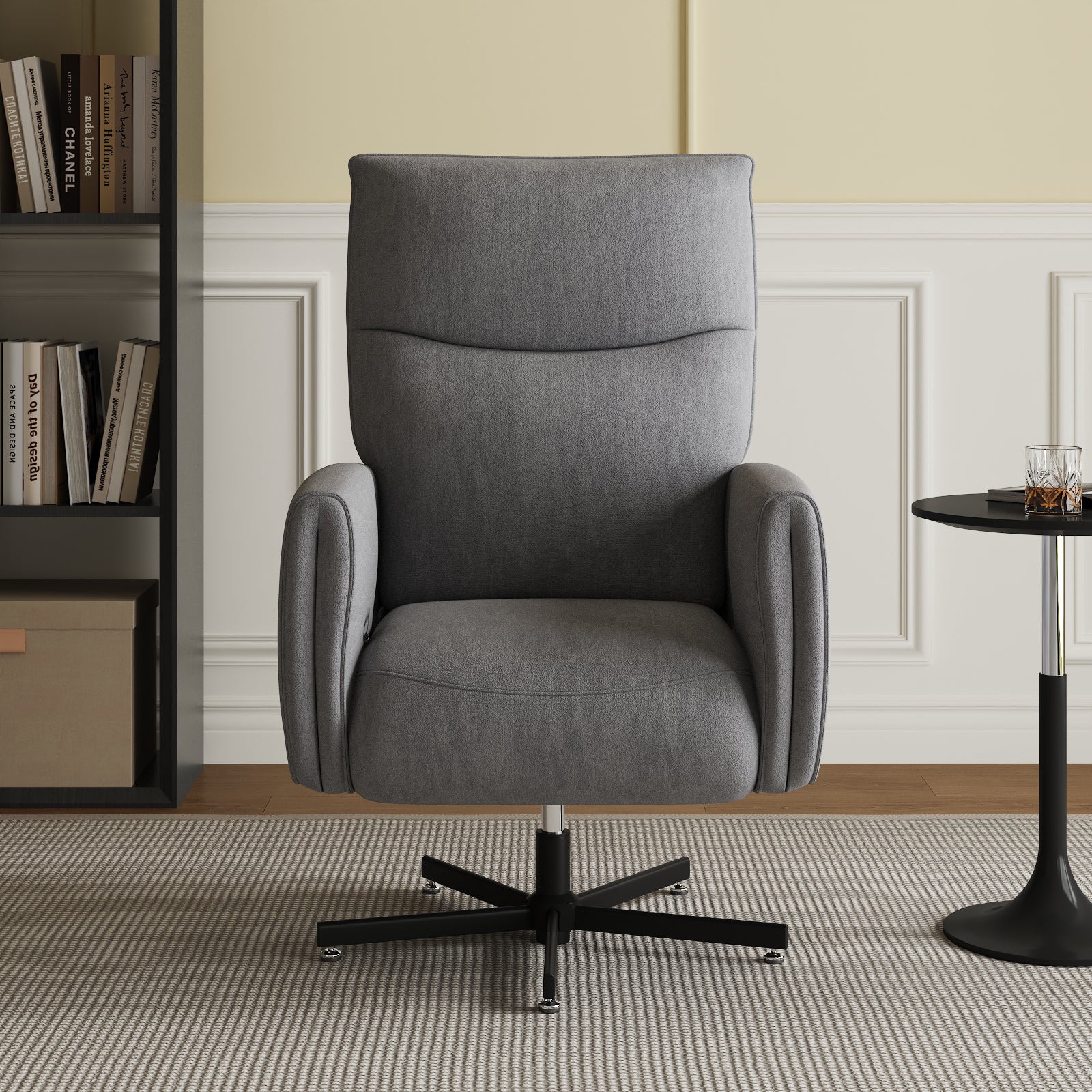 Power Swivel Recliner Chair, Electric Reclining with USB & Type-C Charging, 360° Swivel Velvet Upholstered Accent Chair, for 
