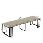 23.62'- 118'Modern Extendable Dining Table,Seats 2-10 People,,Space-Saving Wood Dining Table for Kitchen/Dining Room/Living Room,Perfect for Family Gatherings/Parties(Ancient White) - Grand Goldman Shop