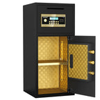 Large Double-door Coin-operated Safe,Digital Security Safe with Fireproof and Waterproof Bag,7.0 Cubic Feet Safe Box with Hid