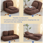 [VIDEO provided] Human Dog Bed ,Lazy Sofa Couch ,5 Adjustable Position,sit,sleep,fold,suit to put in bedroom, living room ,Space Saving Design,Brown - Grand Goldman Shop