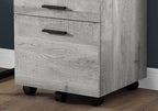 File Cabinet, Rolling Mobile, Storage Drawers, Printer Stand, Office, Work, Grey Laminate, Contemporary, Modern - Grand Goldm