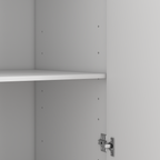 4 Doors Wardrobe Closet with Mirror, LED Wardrobe with Doors and 2 Drawers, Wooden Wardrobe Storage Cabinet with Hanging Rod, Adjustable Shelves, White - Grand Goldman Shop