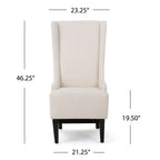 Alight Upholstered Dining Chair with High Back and Birch Wood Legs, Beige - Grand Goldman Shop