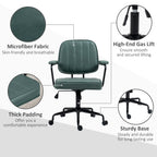 Vinsetto Home Office Chair with Adjustable Height and Tilt, Green | Premium Home Decor - Grand Goldman