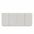 Buffet Cabinet with Storage ,4 Doors Modern Accent Storage Sideboard,Luxurious Floor Cabinet Buffet with Freestanding Anti Dumping for Kitchen, Living Room, 59' Wide Rectangular Sideboard (White) - Grand Goldman Shop