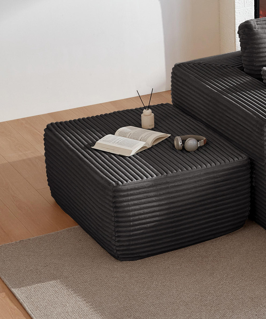 373-001/ottoman//grey/plush - Grand Goldman Shop