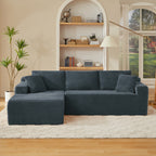 L-Shaped Cloud Sectional Sofa with Deep Seat,No Assembly Required,Modular Couches Sleeper for Living Room,Bedroom,Apartment,Dark Grey - Grand Goldman Shop