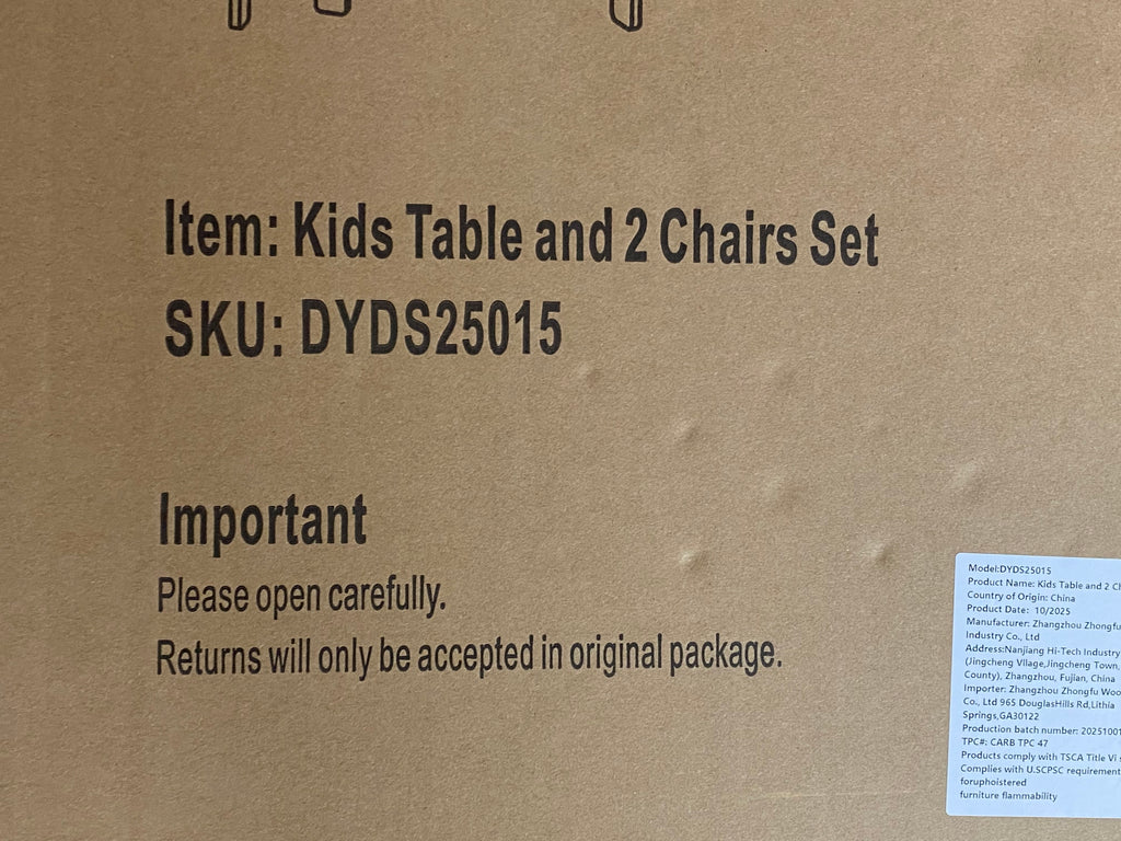 Kids Table and Chair Set, 3-Piece Toddler Table with 2 Chairs, Cute Bear-Back Chairs, Sturdy Wooden Activity Table Set for Ki