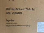 Kids Table and Chair Set, 3-Piece Toddler Table with 2 Chairs, Cute Bear-Back Chairs, Sturdy Wooden Activity Table Set for Ki