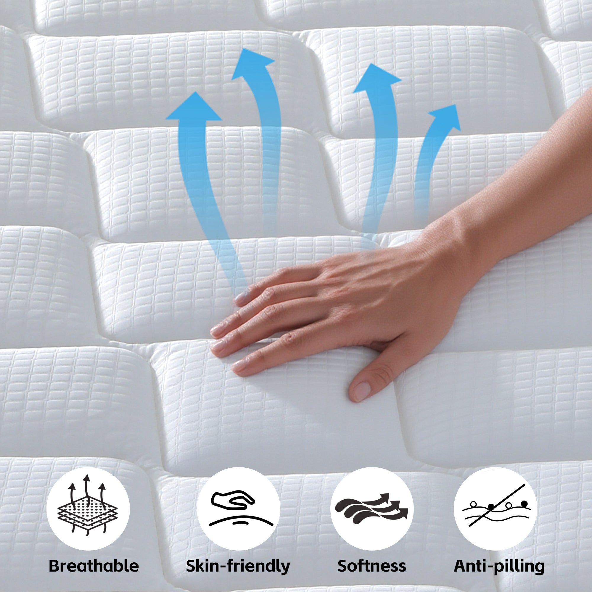 10 Inch Plush Memory Foam Pocket Spring Hybrid Mattress In A Box With Certipur-US Certified Memory Foam - Grand Goldman Shop