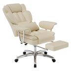Office Chair, Big and Tall Executive Office Chair with Footrest, Leather Computer Chair, Ergonomic Reclining Chair High Back 