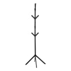 Contemporary Black Metal Coat Rack with 8 Hooks, Free Standing Entryway Storage, 70'H, Modern Hall Tree for Bedroom or Office - Grand Goldman Shop