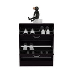 Inola Two-Door Shoe Rack Cabinet With Adjustable Shelves, Modern Storage Organizer - Grand Goldman Shop