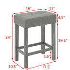 59 Inch Bar Table, Dining Table, Sofa Table with Power Outlet, 3 Upholstered Stools, 4 Piece Bar Table and Chair Set for Living Room, Dining Room, Kitchen - Grand Goldman Shop