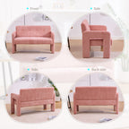 Nordic Modern Double Armchair Living Room & Bedroom Compact Upholstered Sofa Leisure Sofa Comfortable Seating with Dual Armrests Can be paired with a single chair - Grand Goldman Shop