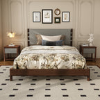 Modern Queen Bed Frame Set with 2 Nightstands, Light Gray Wood Platform Bed with Headboard and Matching Bedside Tables for Bedroom - Grand Goldman Shop