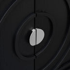 TREXM Retro Sideboard door with Circular Groove Design Round Metal Door Handle for Entrance, Dinning Room, Living Room (Black) - Grand Goldman Shop