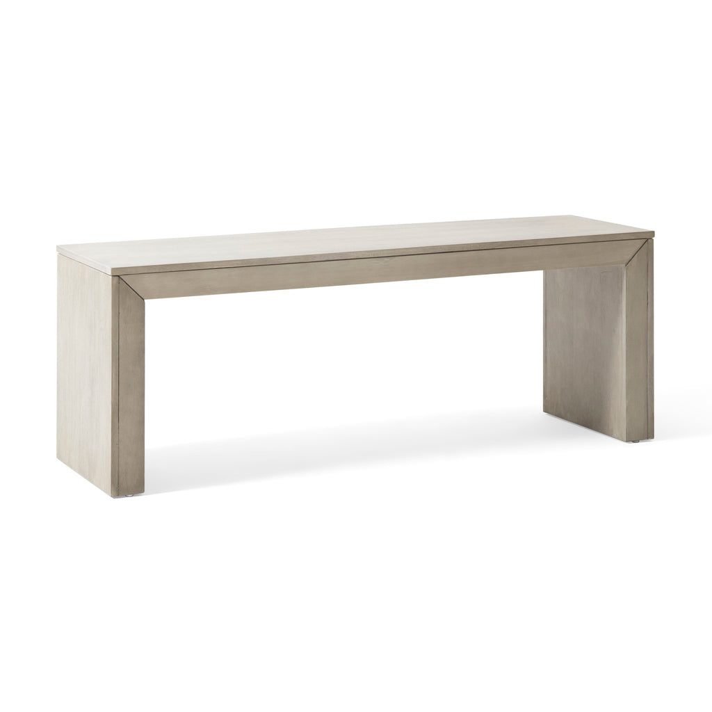Acacia Wood Dining Bench, Light Gray Oak Finish, Farmhouse Style, 48x15x18 Inches - Grand Goldman Shop