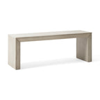 Acacia Wood Dining Bench, Light Gray Oak Finish, Farmhouse Style, 48x15x18 Inches - Grand Goldman Shop