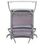 Elaina Silver 2-shelf Home Bar - Grand Goldman Shop