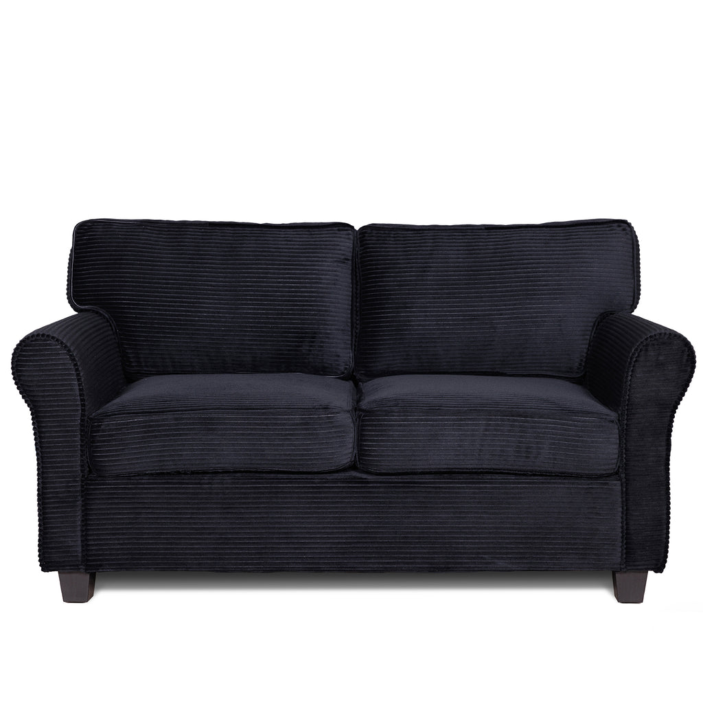 57' Modern 2-Seater Corduroy Sofa With Removable Backrest & Seat Cushions,Padded Armrests,High Rebound Sponge Filled with Solid Wood and Composite Frame,Easy Assembly For Living Room,Bedroom,Office. - Grand Goldman Shop