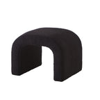 Set of 3 U-Shaped Modern Bench Teddy  Ottoman Bench for Entryway, Bedroom End of Bed, Set of 3 Small Sofa Footrest Extra Seating for Living Room, 44+18 Inch Bench Bench & Ottoman- Black - Grand Goldman Shop