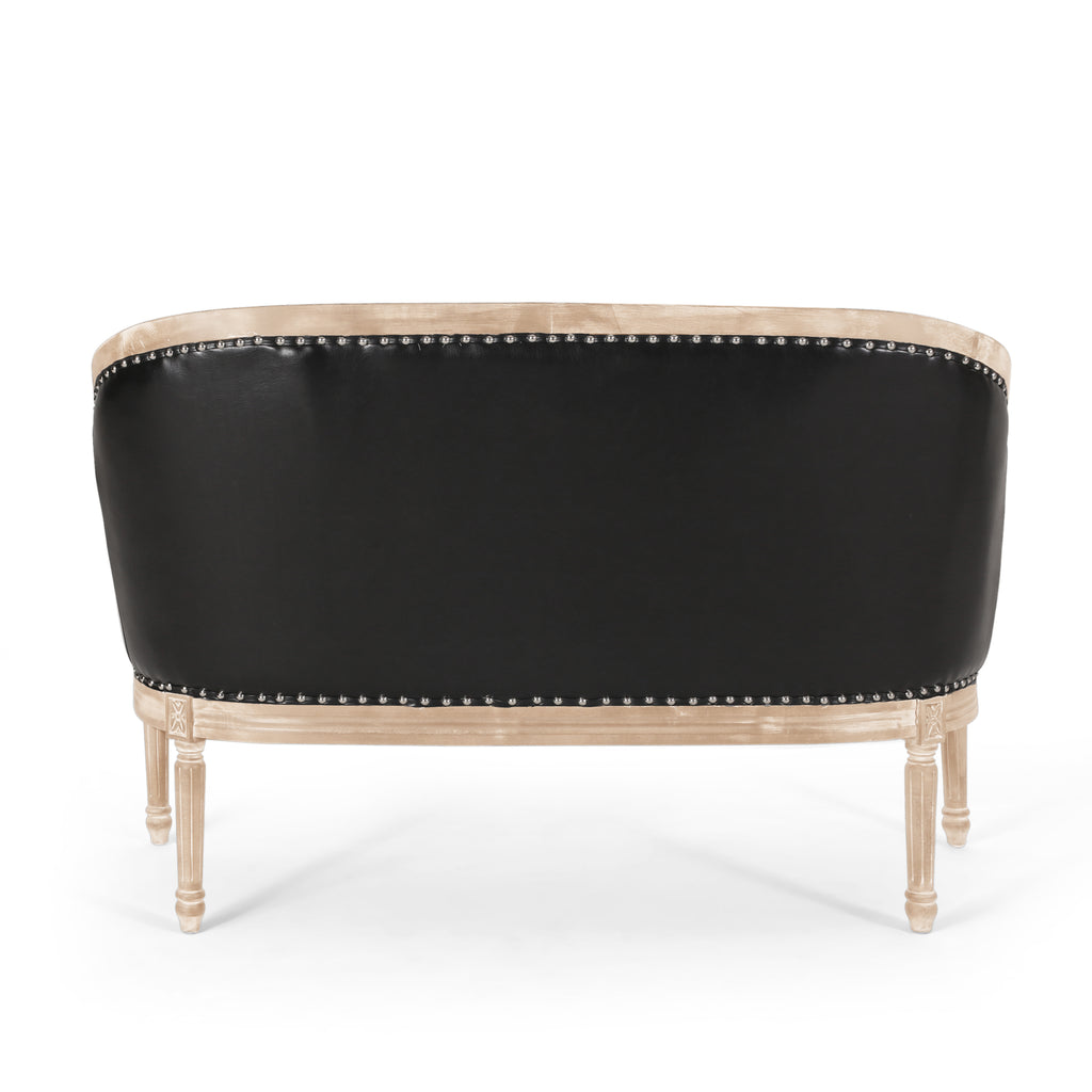 French Country Chesterfield Style Tufted Loveseat - Grand Goldman Shop