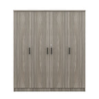 4-Door Wardrobe with 1 Drawer, Gray - Grand Goldman Shop