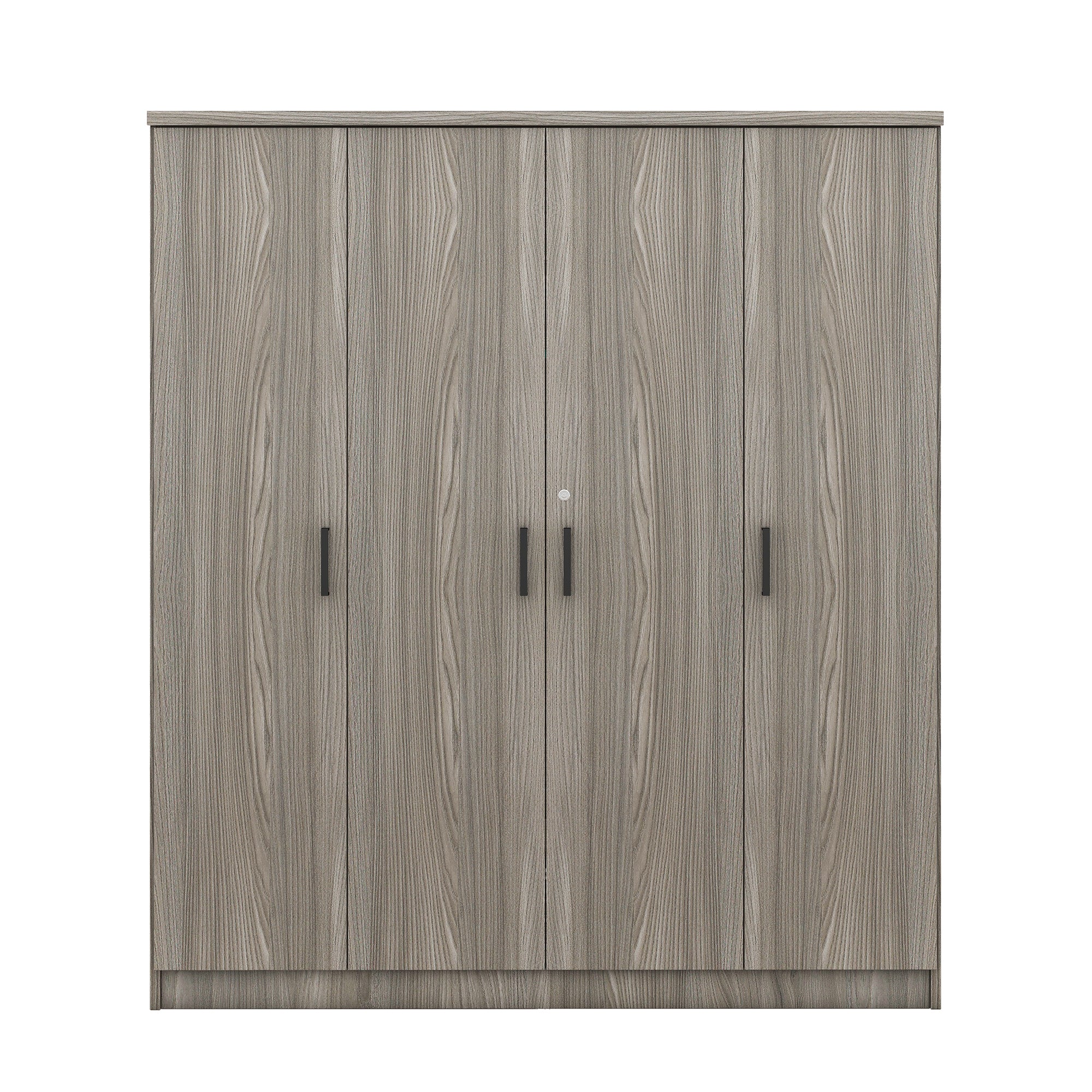 4-Door Wardrobe with 1 Drawer, Gray - Grand Goldman Shop