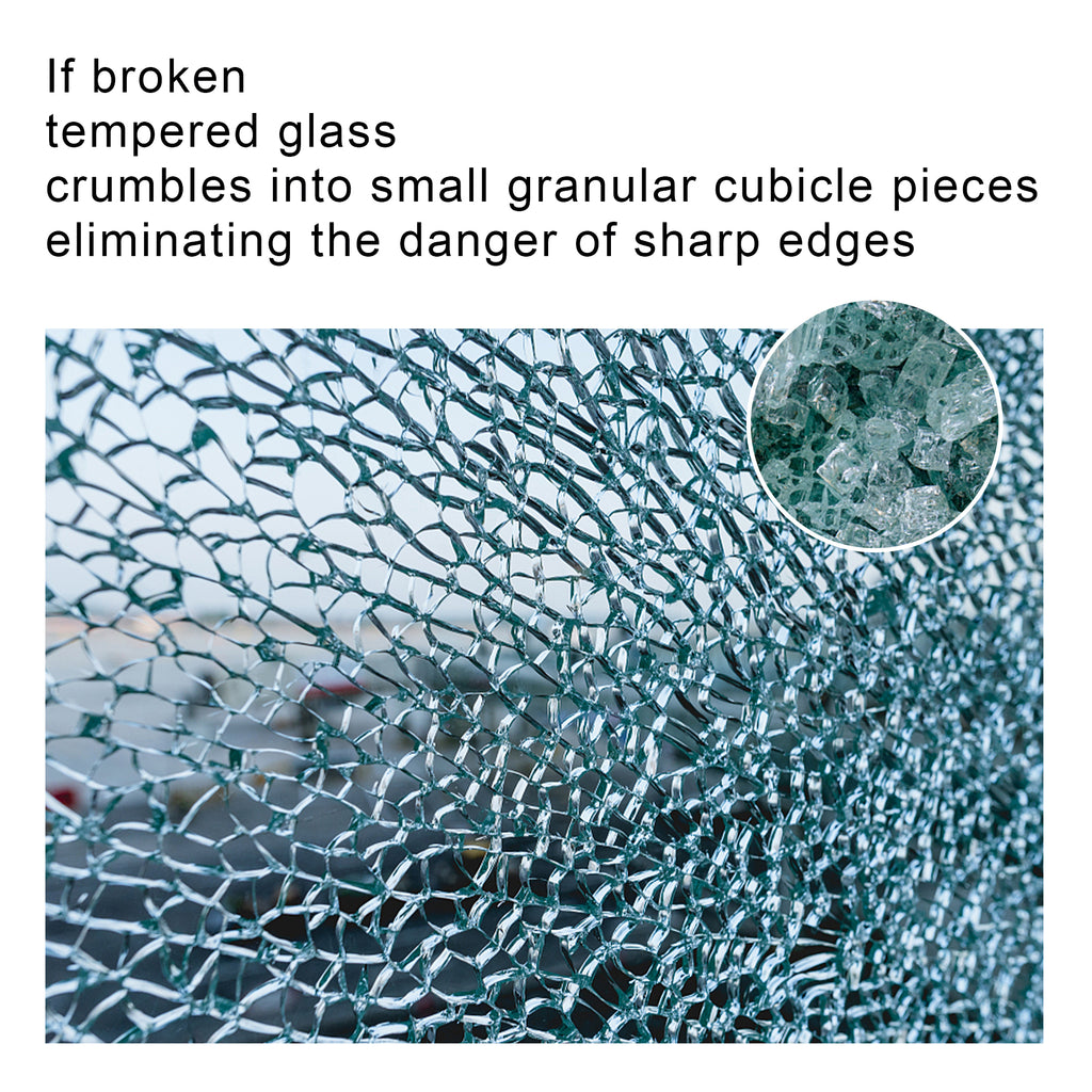 size:18.11 inch.Tempered glass table top round transparent table surface round glass table top round glass sheet. - Grand Goldman Shop