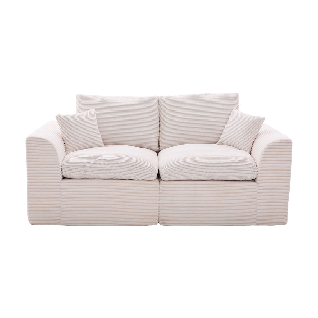 UNITED WE WIN Modular Sectional Sofa Cloud Couch,Comfy Cloud Modern Sofa,2 Seater with Cushion Covers Removable Furniture for Living Room Bedroom Apartments Dorms,No Assembly Required - Grand Goldman Shop