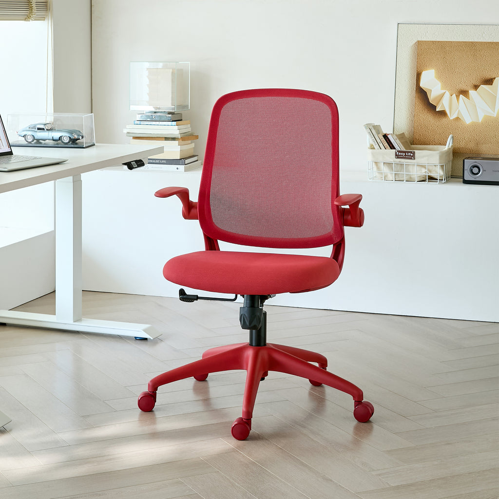 Ergonomic Color Office Chair 350LBS, Home Office, Mesh Back, Integrated Molded Foam, Comfortable Sitting, Flipping Armrest, F