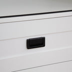Tall Bedroom Armoire Wardrobe Closet Clothing Storage Cabinet with Hanging Rod Barn Door Drawers Open Shelves - Grand Goldman Shop