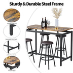 5-Piece Kitchen Counter Height Table Set, Bar Table with 4 Stools - Grand Goldman Shop