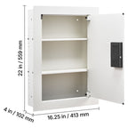 Stylish 0.83 sq.ft Wall Safe, 3-Tier Hidden Wall Safe with Password, Key & Turning Knob, Q235 Cold-Rolled Steel In-Wall Box w