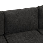U-shaped Sectional Sofa Pull Out Bed with USB Ports, Power Sockets, Back Pillows & Storage Chaise, Black Chenille, 108.6' - Grand Goldman Shop