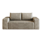 63' 2Setaser Sofa,Corduroy Fabric,Deep Seat Couches,Comfy Loveseat Sofa,No Assembly,1pcs for Living room, Bedroom,Conference room ,Apartment,Camel - Grand Goldman Shop