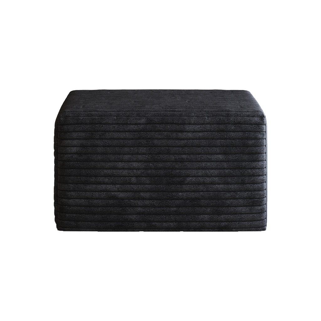 Sofa ottoman ,No Assembly Required,Black(Plush Corduroy Fabric) - Grand Goldman Shop