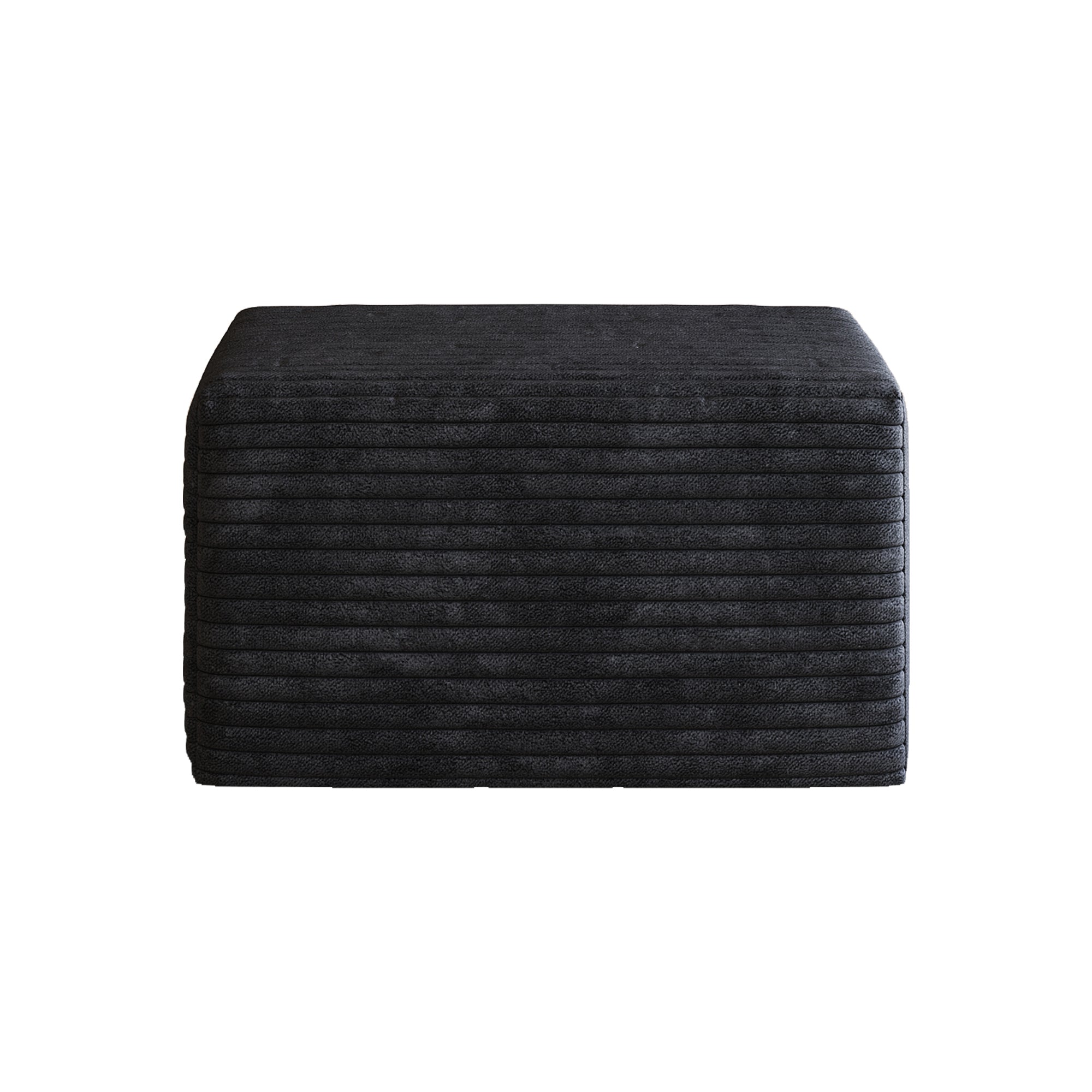 Sofa ottoman ,No Assembly Required,Black(Plush Corduroy Fabric) - Grand Goldman Shop