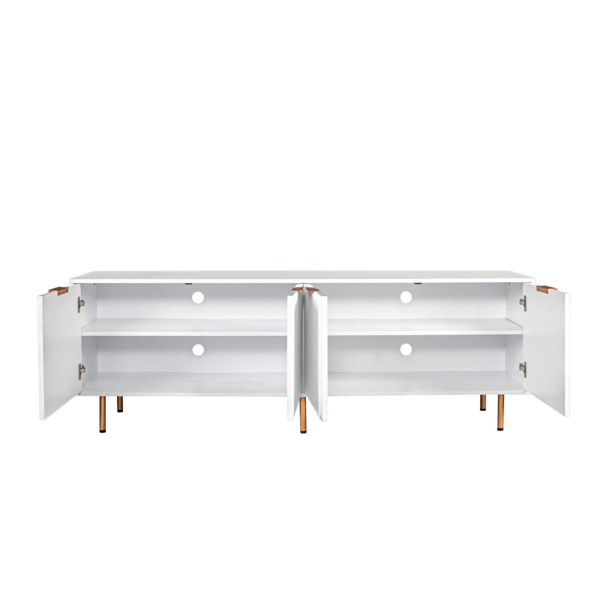 Modern warm white TV cabinet for 80 inch TV Stands, for Living Room Bedroom - Grand Goldman Shop