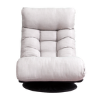 Japanese-Style  Gray with Metal Frame Adjustable Reclining Floor Chair – Tatami Lazy Sofa for Balcony or Bedroom - Grand Goldman Shop